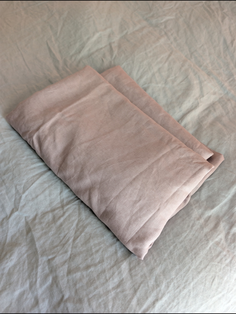 Quince Blush Pink 100% European Linen Room Darkening Curtain Panel 48x84